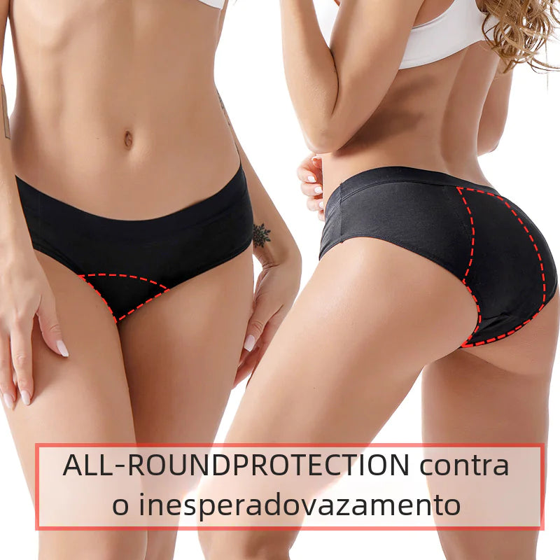 Plus Size Sexy Multicolor Bamboo Fiber Period Panties